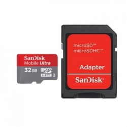 Micro SDHC - 32 Go + adaptateur SD